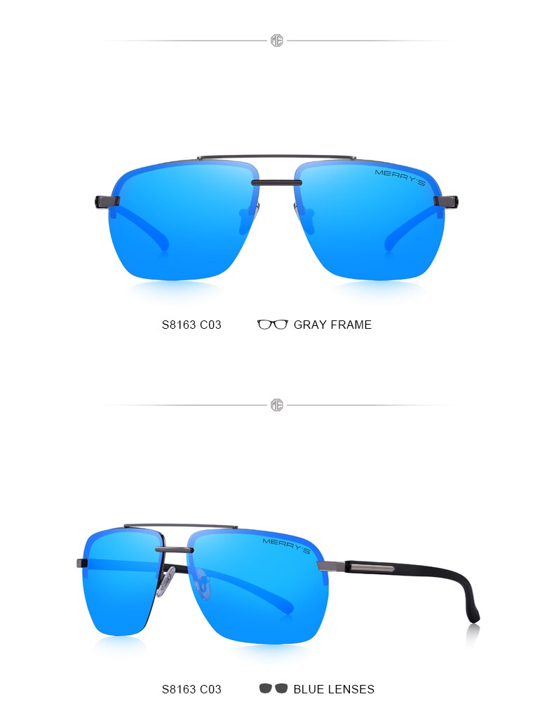 Men's Classic Rectangle Sunglasses