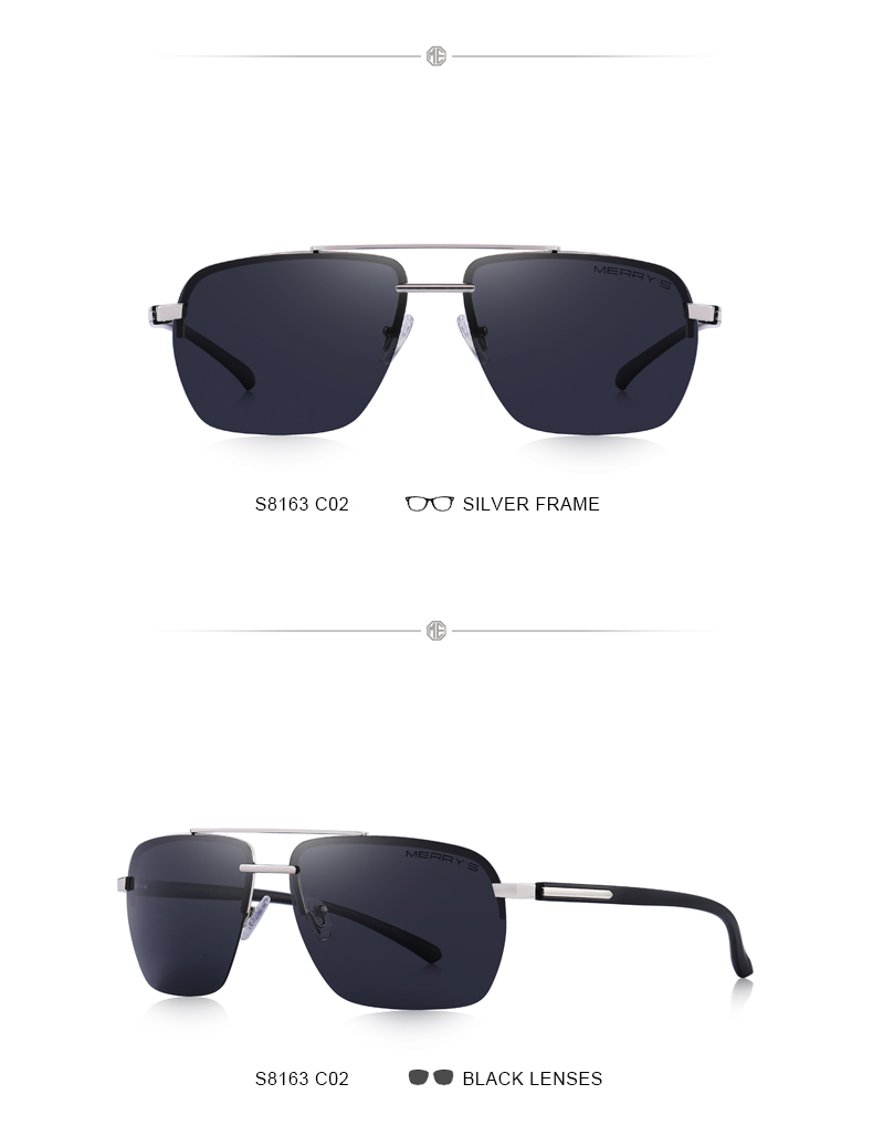 Men's Classic Rectangle Sunglasses