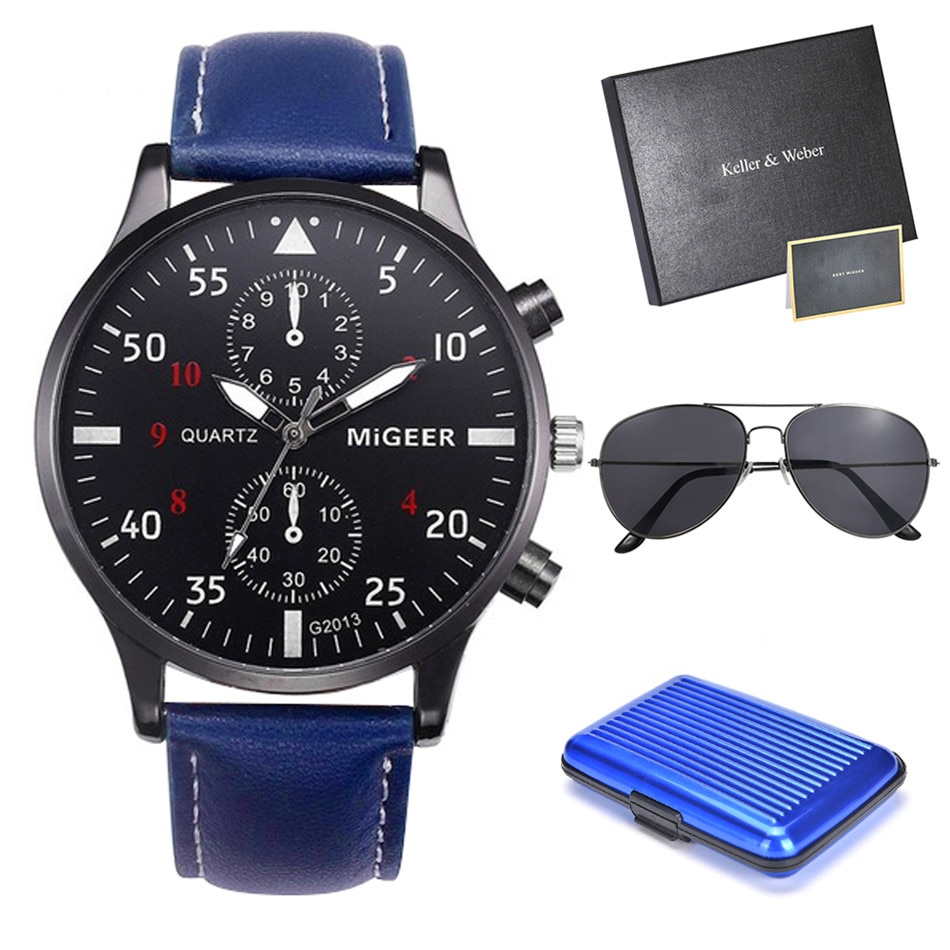 Corporate Gift Set with Quartz Watch and Credit Card Holder