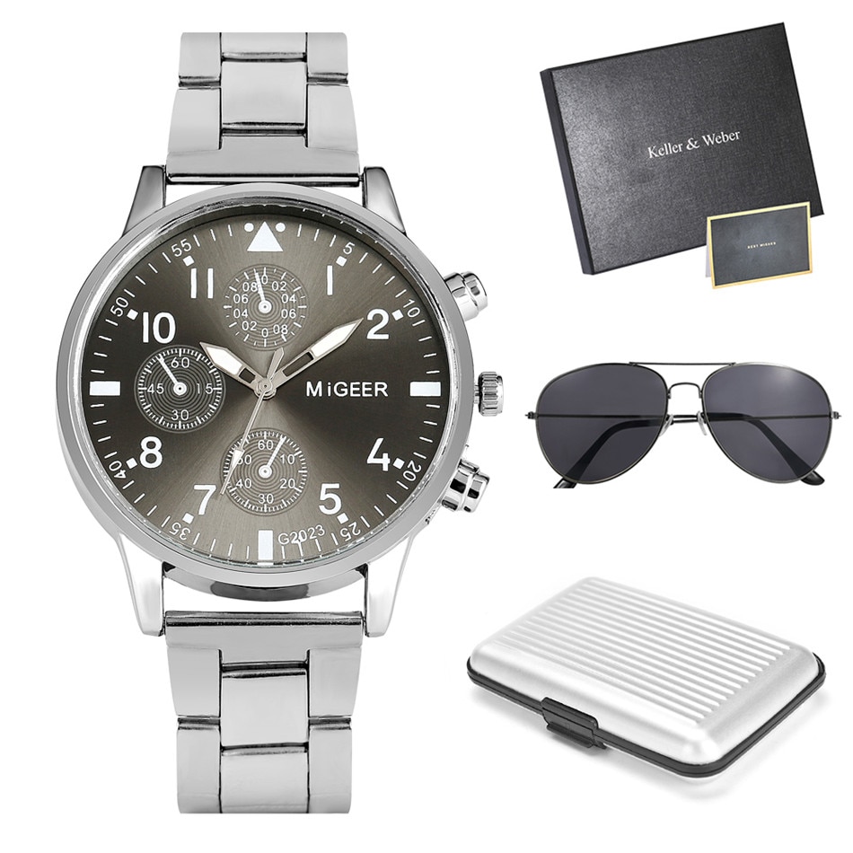 Corporate Gift Set with Quartz Watch and Credit Card Holder