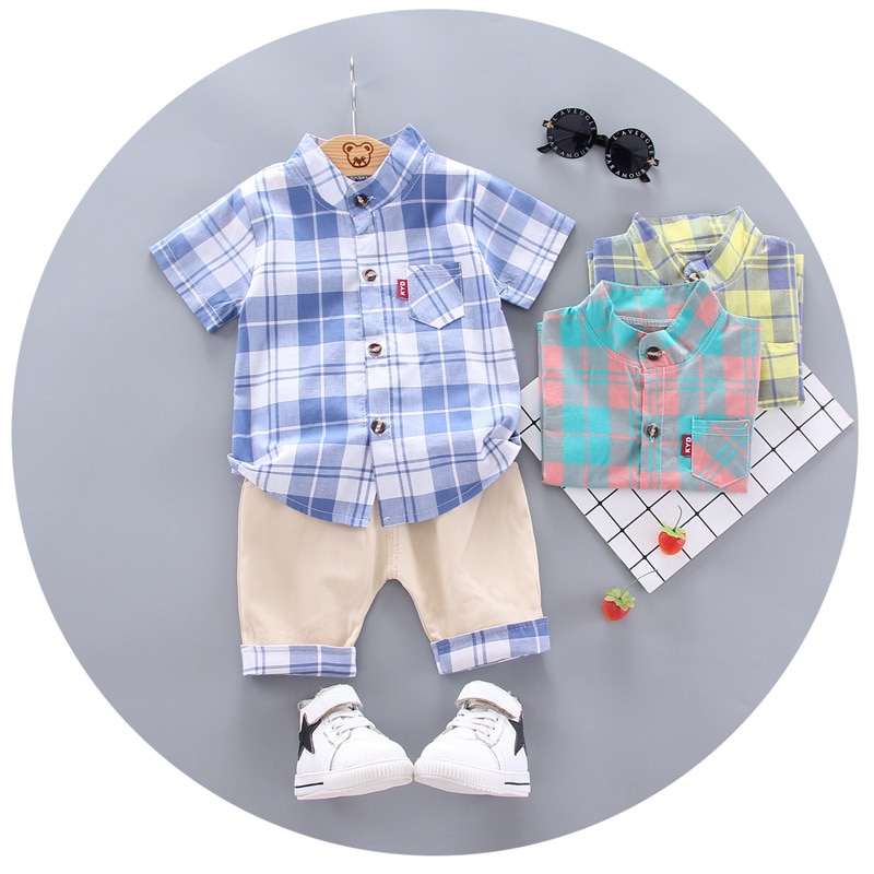 Multicolored Set of Shirt and Pants for Boys