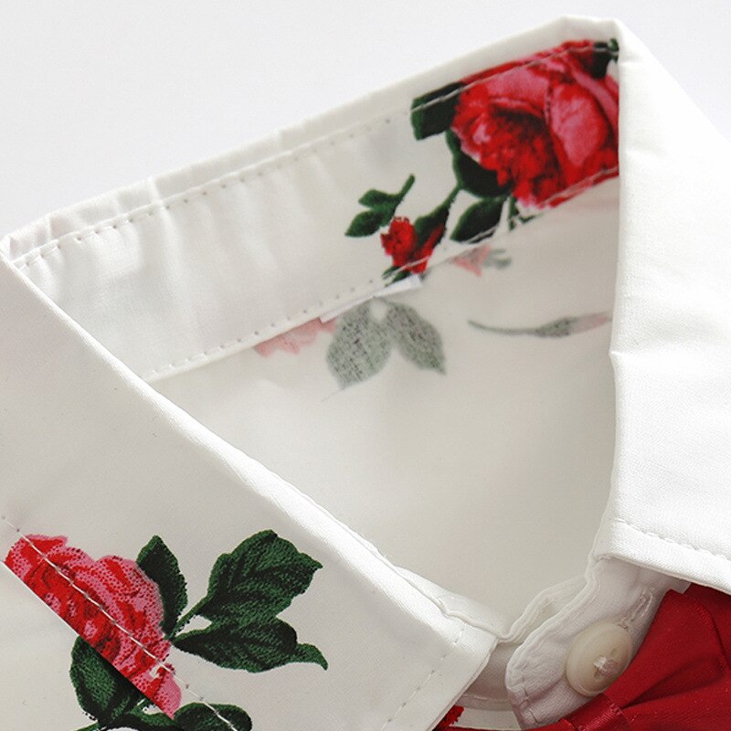 Flower Print Shirt Tops & Shorts Clothing Set