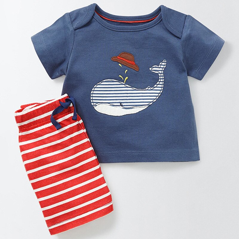Boy's Summer Striped Clothing Set