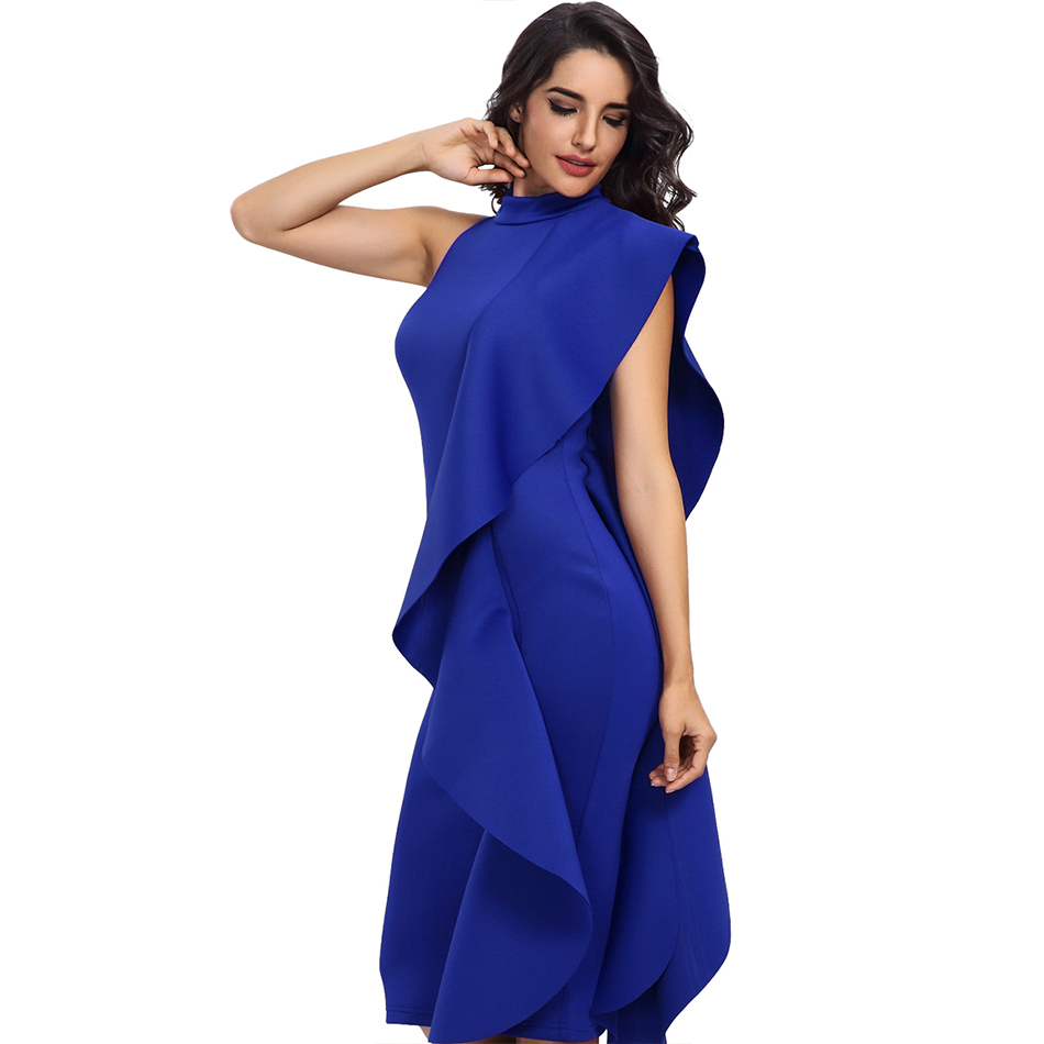 Women's Sleeveless Ruffled Midi Dress