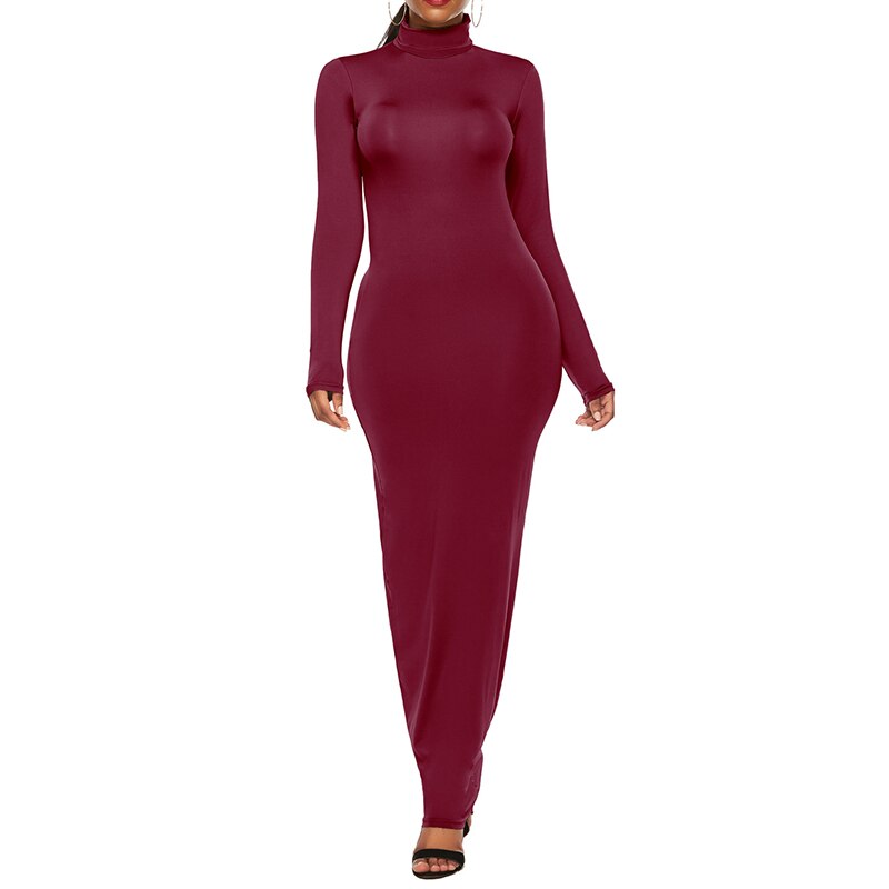 Women's Turtleneck Maxi Dress