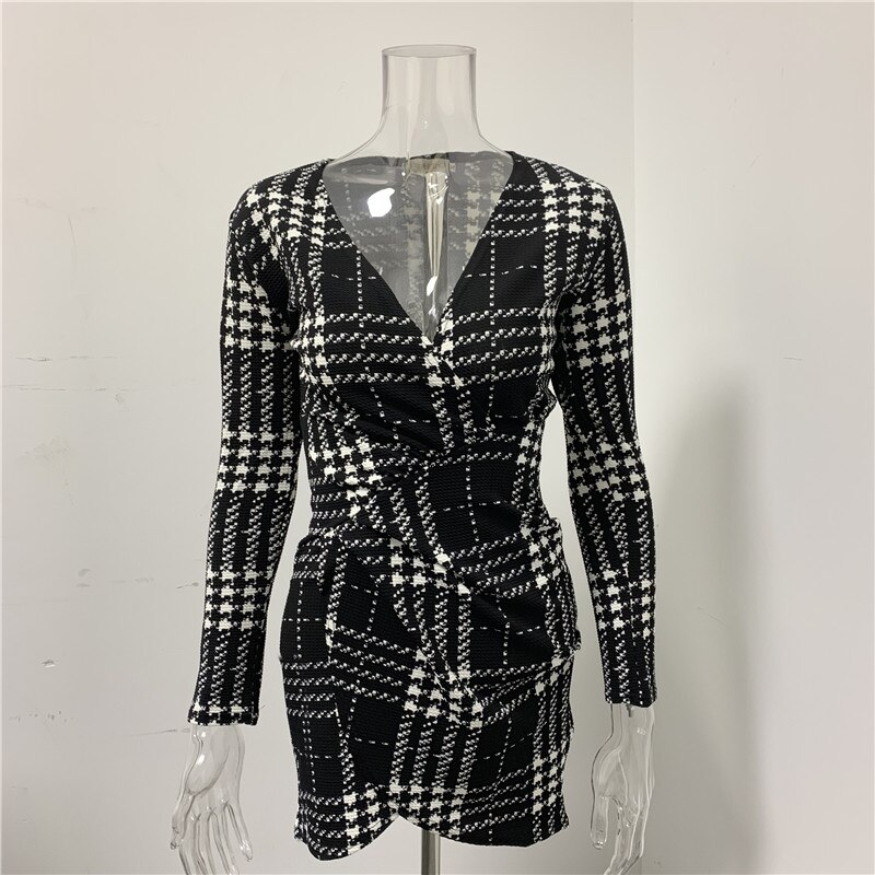 Women's Elegant Plaided Dress