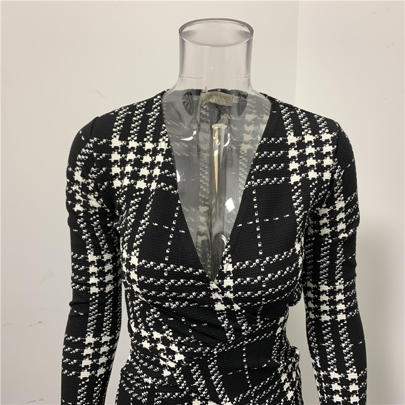 Women's Elegant Plaided Dress
